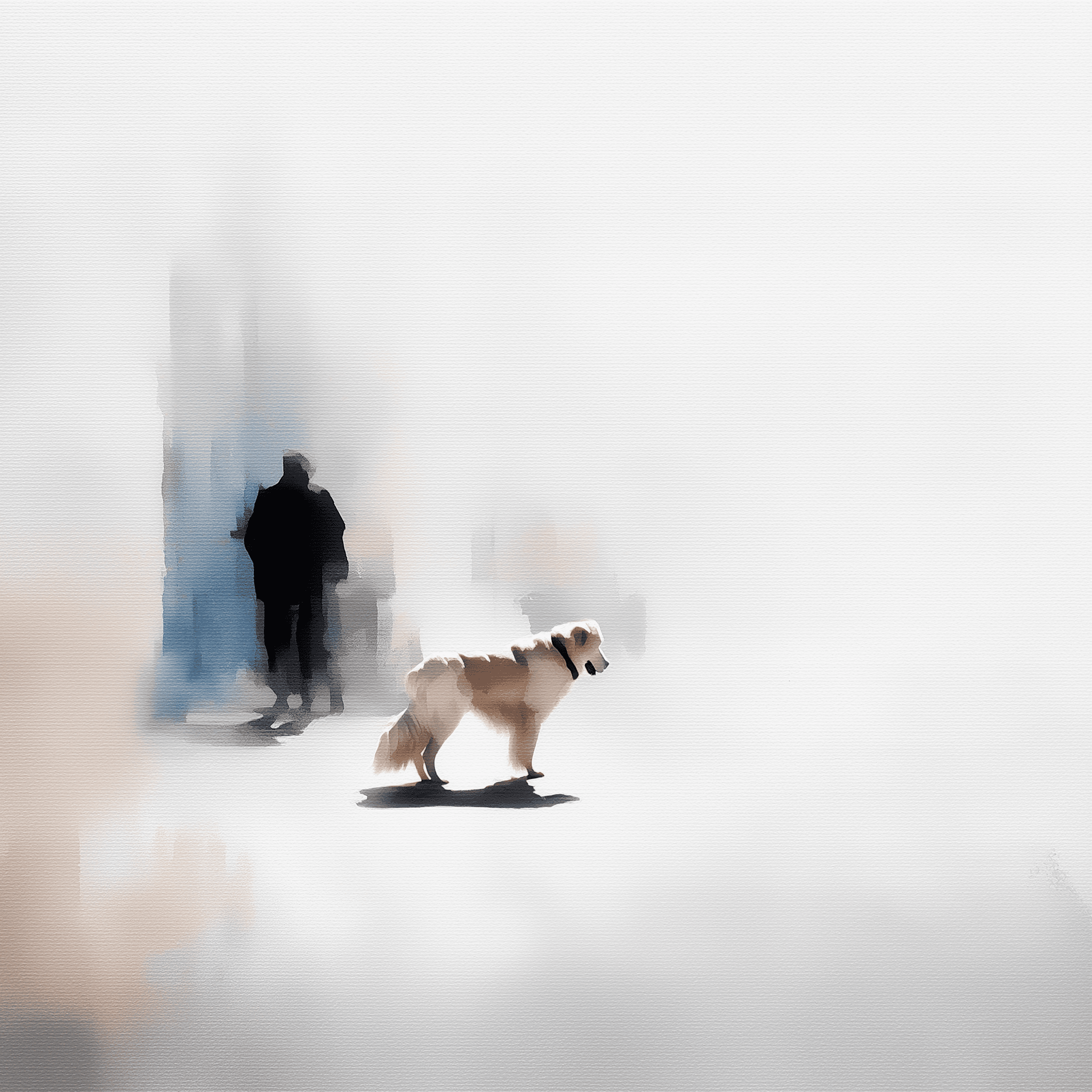 Artwork — golden retriever portrait delicate watercolor 04
