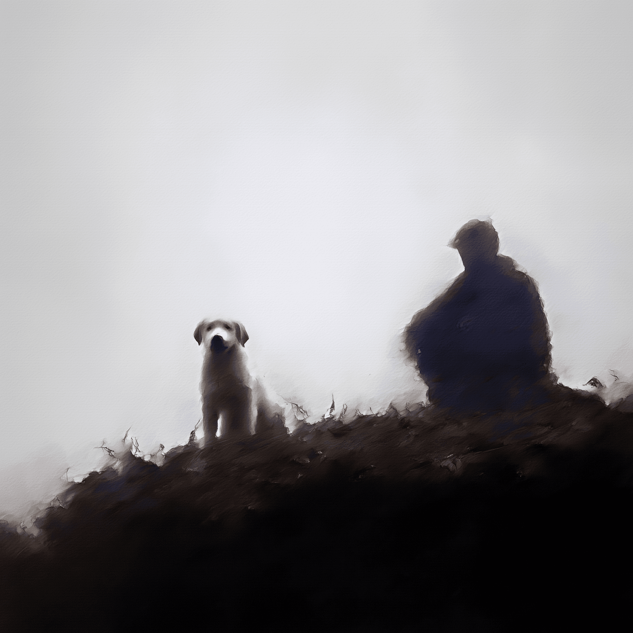 Artwork — golden retriever portrait gentle scene watercolor 02