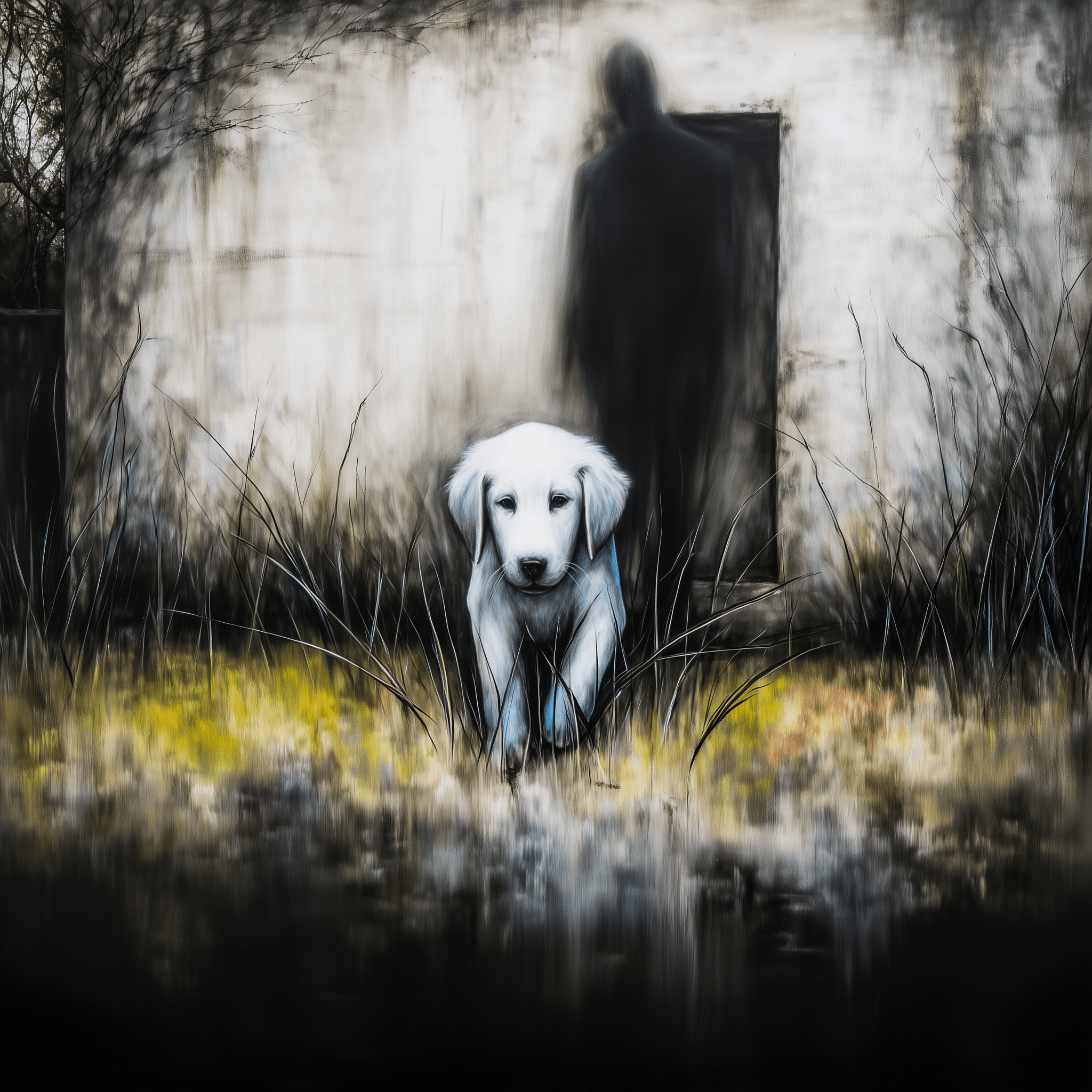 Artwork — golden retriever young golden gentle watercolor 01