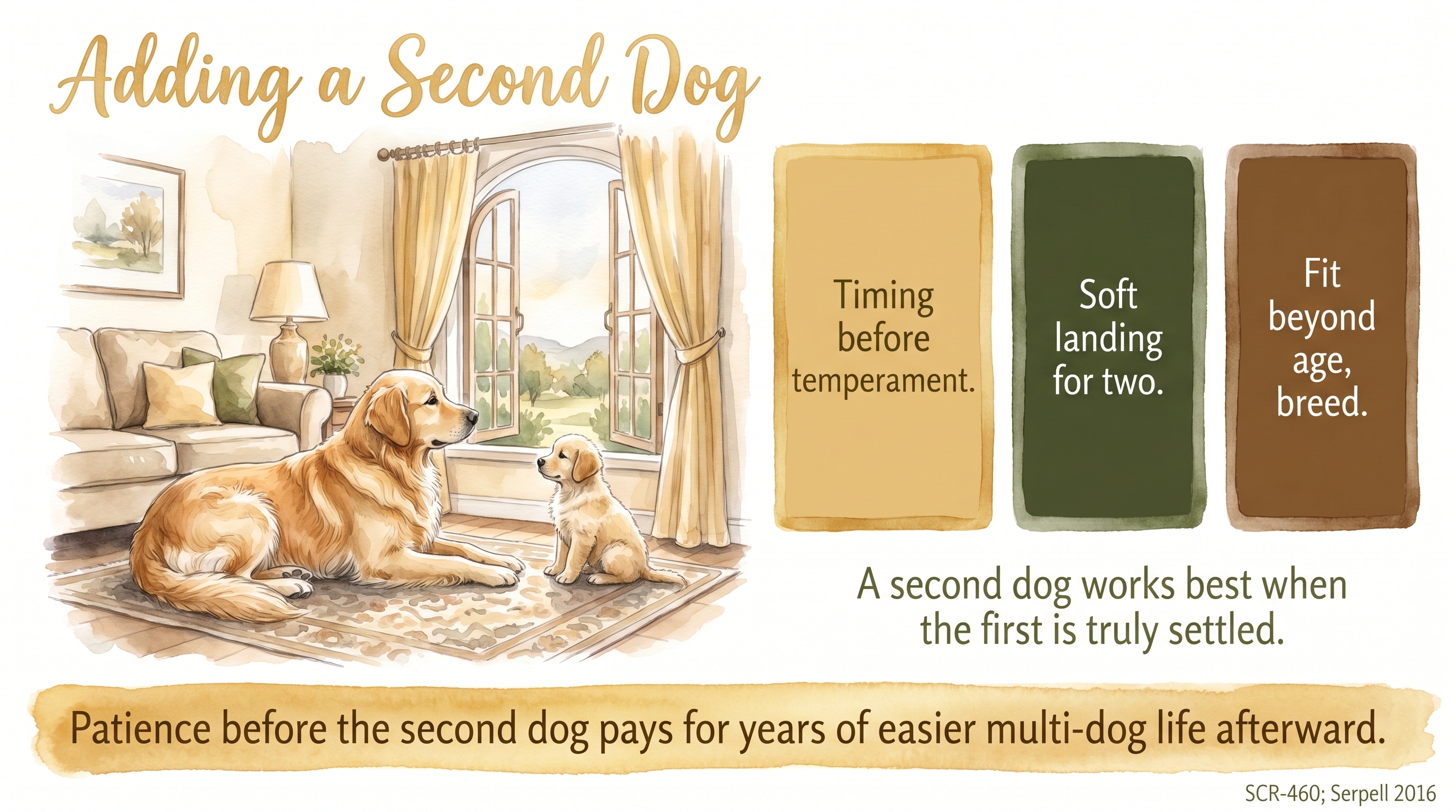Infographic: Adding a Second Dog - how JB thinks about timing, fit - Just Behaving Wiki