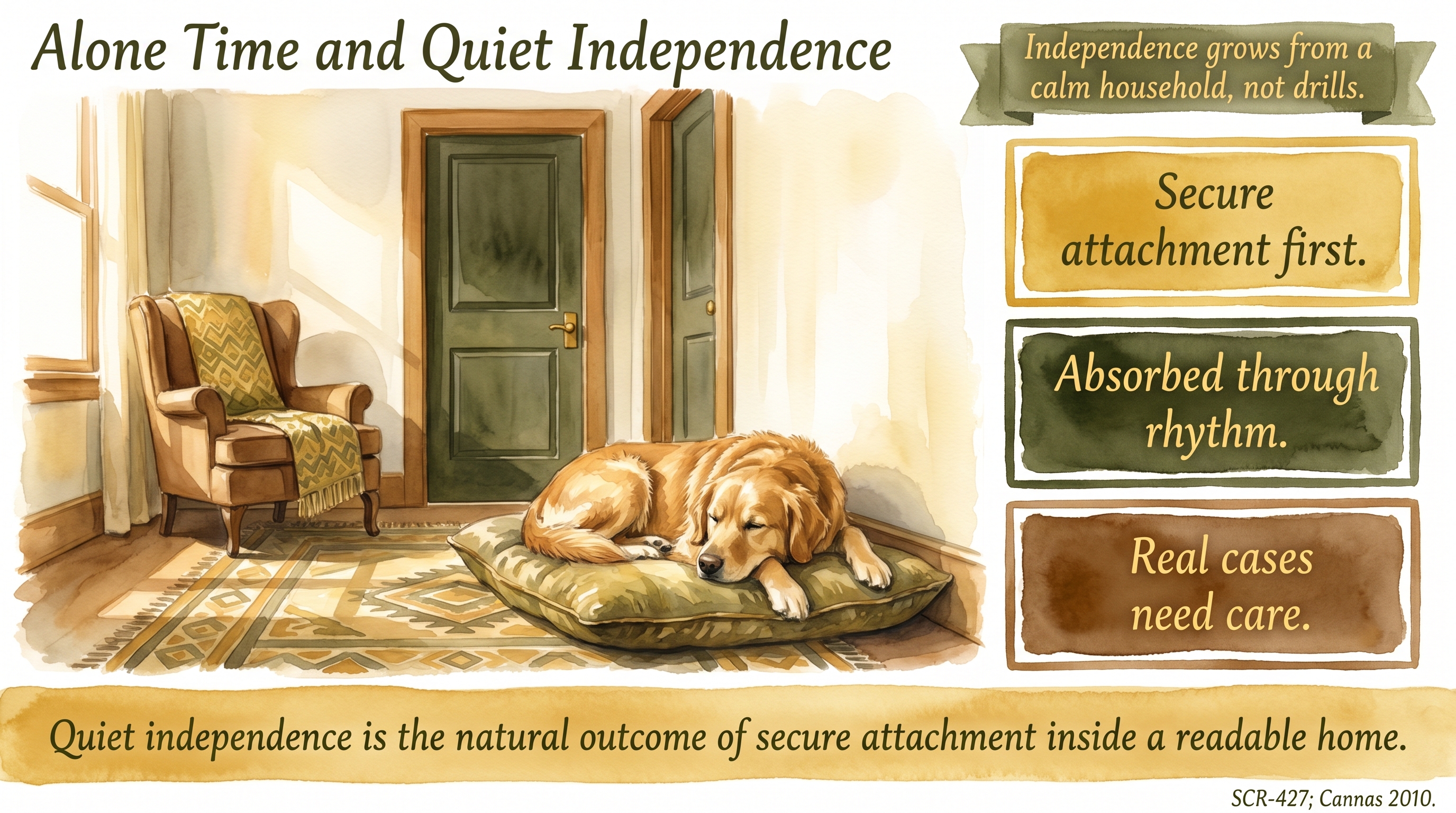 Infographic: Alone Time and Quiet Independence - why secure attachment should include calm time apart - Just Behaving Wiki