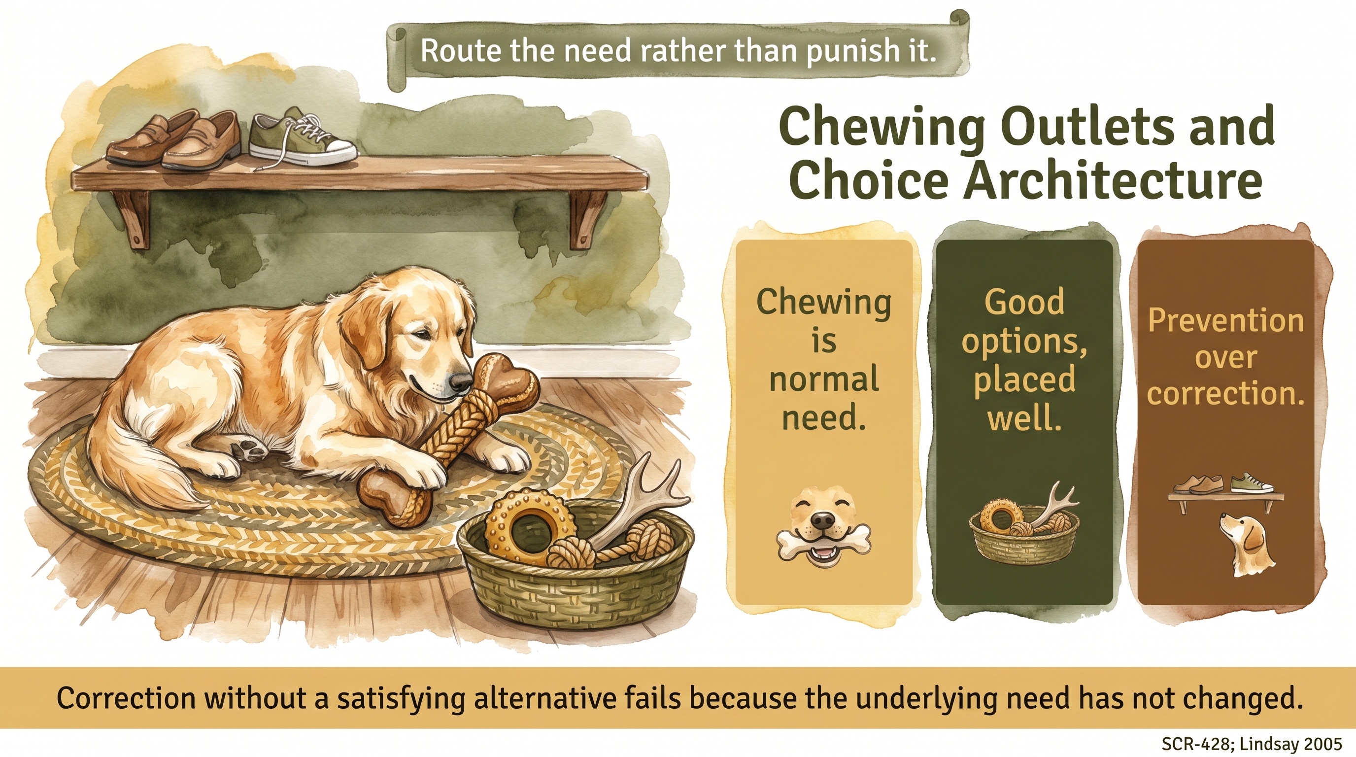 Infographic: Chewing Outlets and Choice Architecture - how JB handles chewing through prevention - Just Behaving Wiki