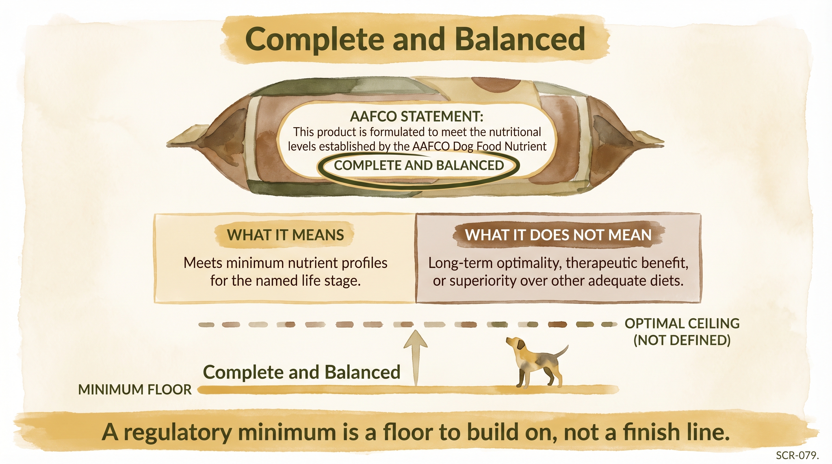 Infographic: Complete and balanced label clarifying what the AAFCO claim does and does not mean - Just Behaving Wiki