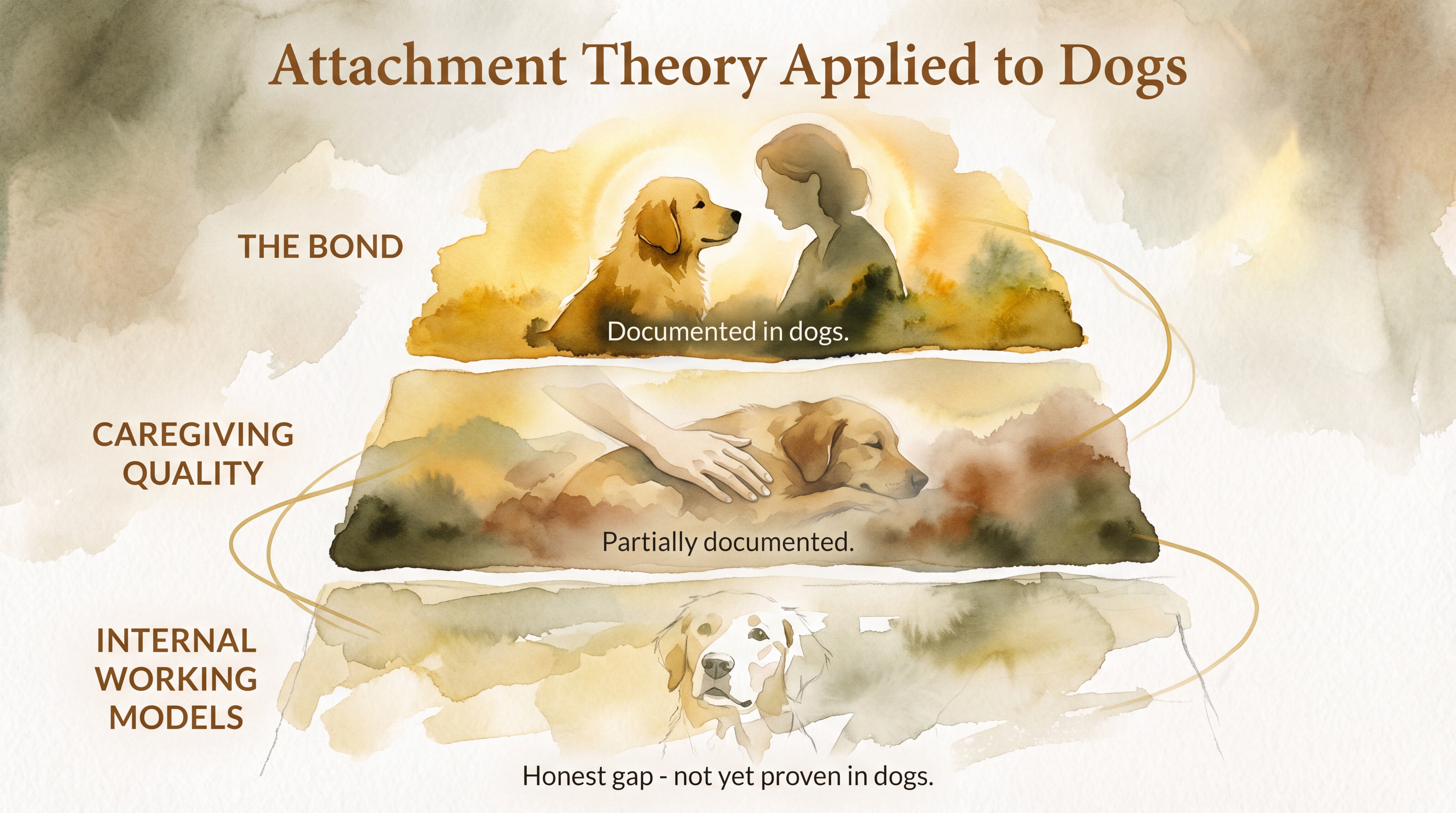Infographic: Attachment Theory Applied to Dogs - How secure-base and safe-haven concepts from Bowlby and Ainsworth translate to the dog-human relationship - Just Behaving Wiki