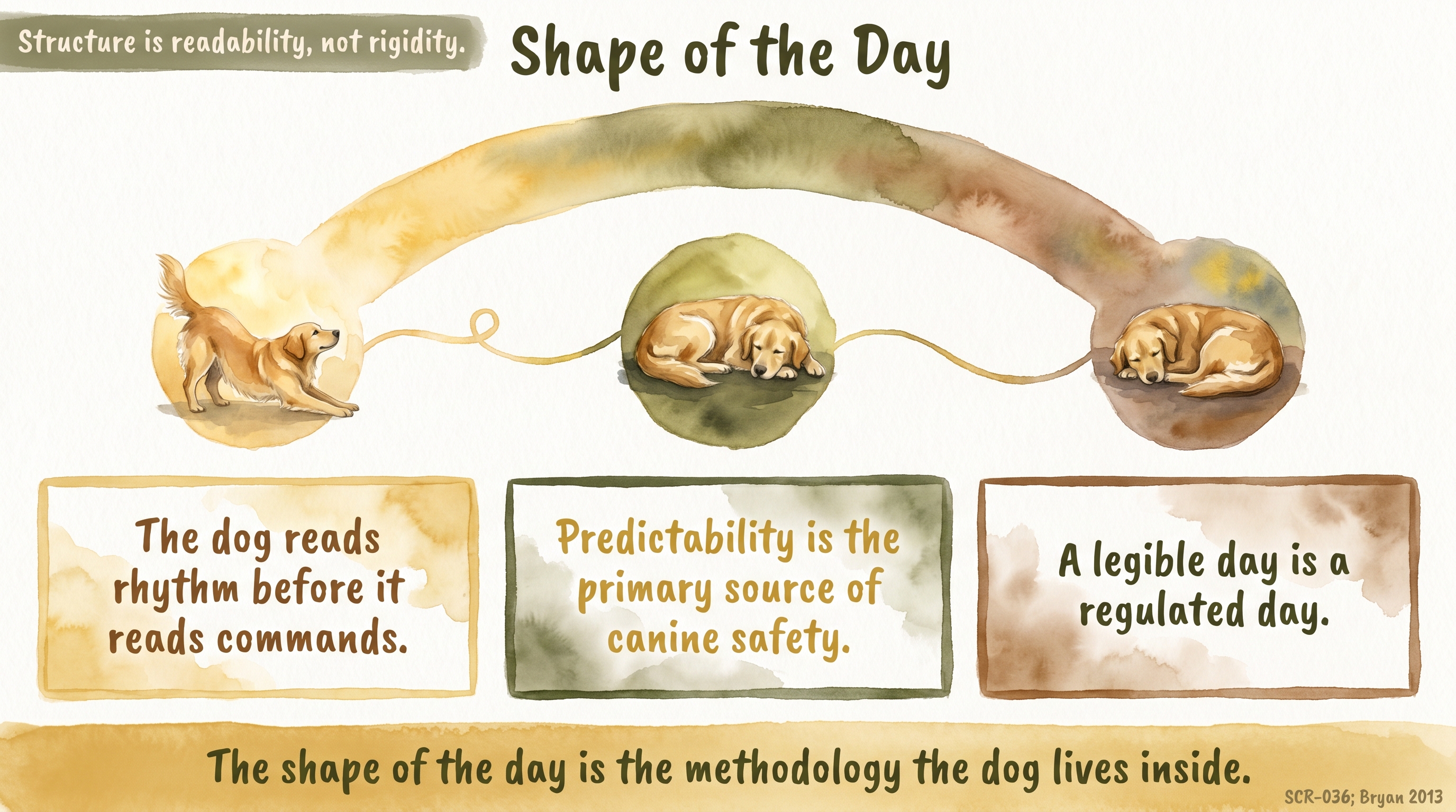 Infographic: Shape of the Day - the daily arc of activity and rest that lets a dog metabolize experience and settle into calm - Just Behaving Wiki