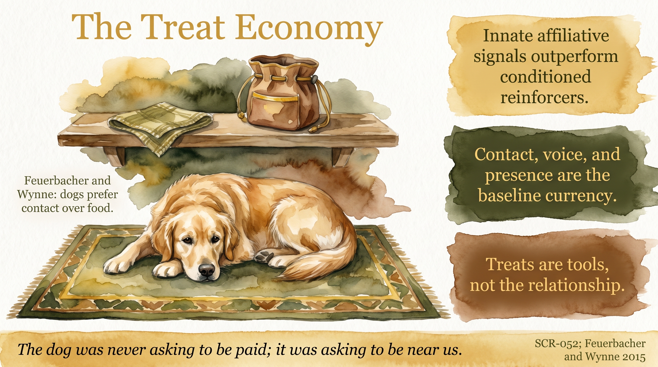 Infographic: The Treat Economy - why scarcity and timing make a treat meaningful and why constant rewards dilute the signal - Just Behaving Wiki