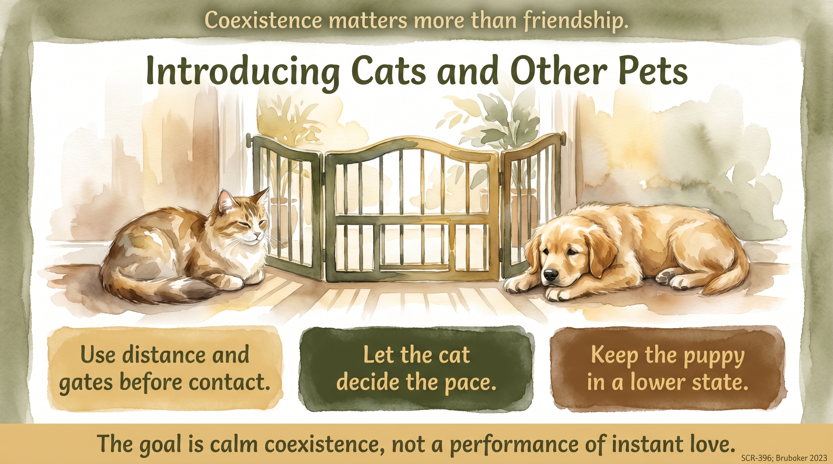Infographic: Introducing cats and other pets - distance, gates, and neutral postures - Just Behaving Wiki
