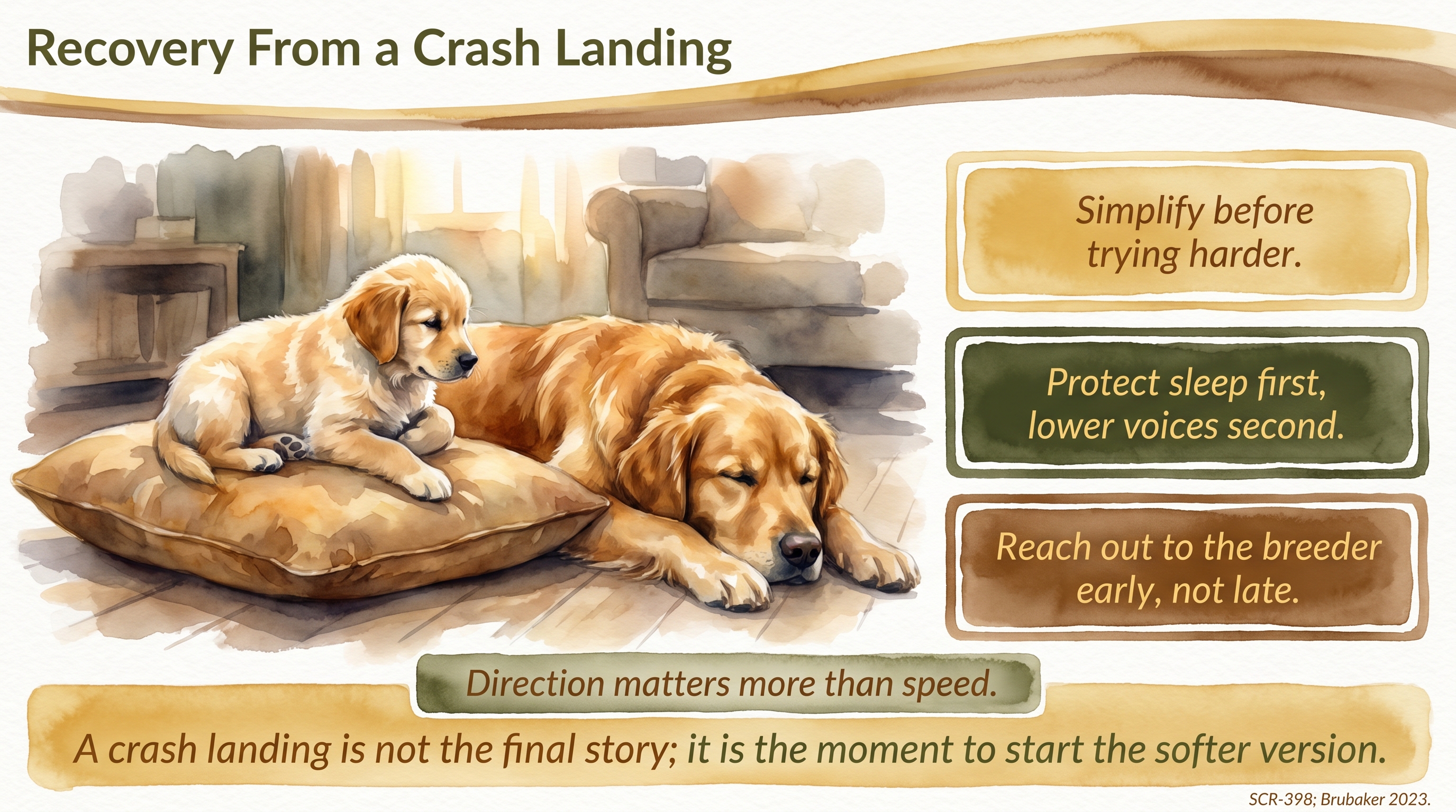 Infographic: Recovery from a crash landing - simplifying routines and protecting sleep - Just Behaving Wiki